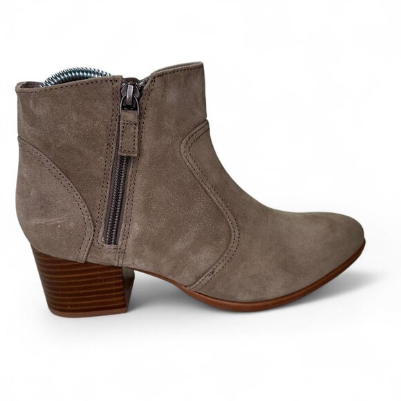 Johnston & Murphy Women's Trista Pointed Toe Zip Ankle Booties, Sz 7, NWOB Taupe - Picture 16 of 16